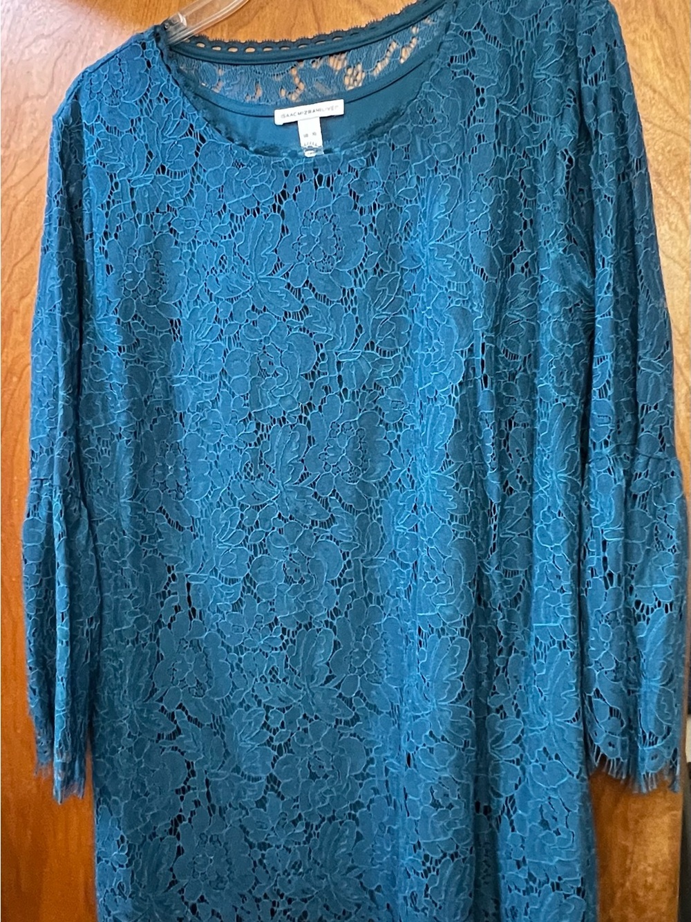 Isaac Mizrahi Live! Floral Lace 3/4 Bell-Sleeve Tunic